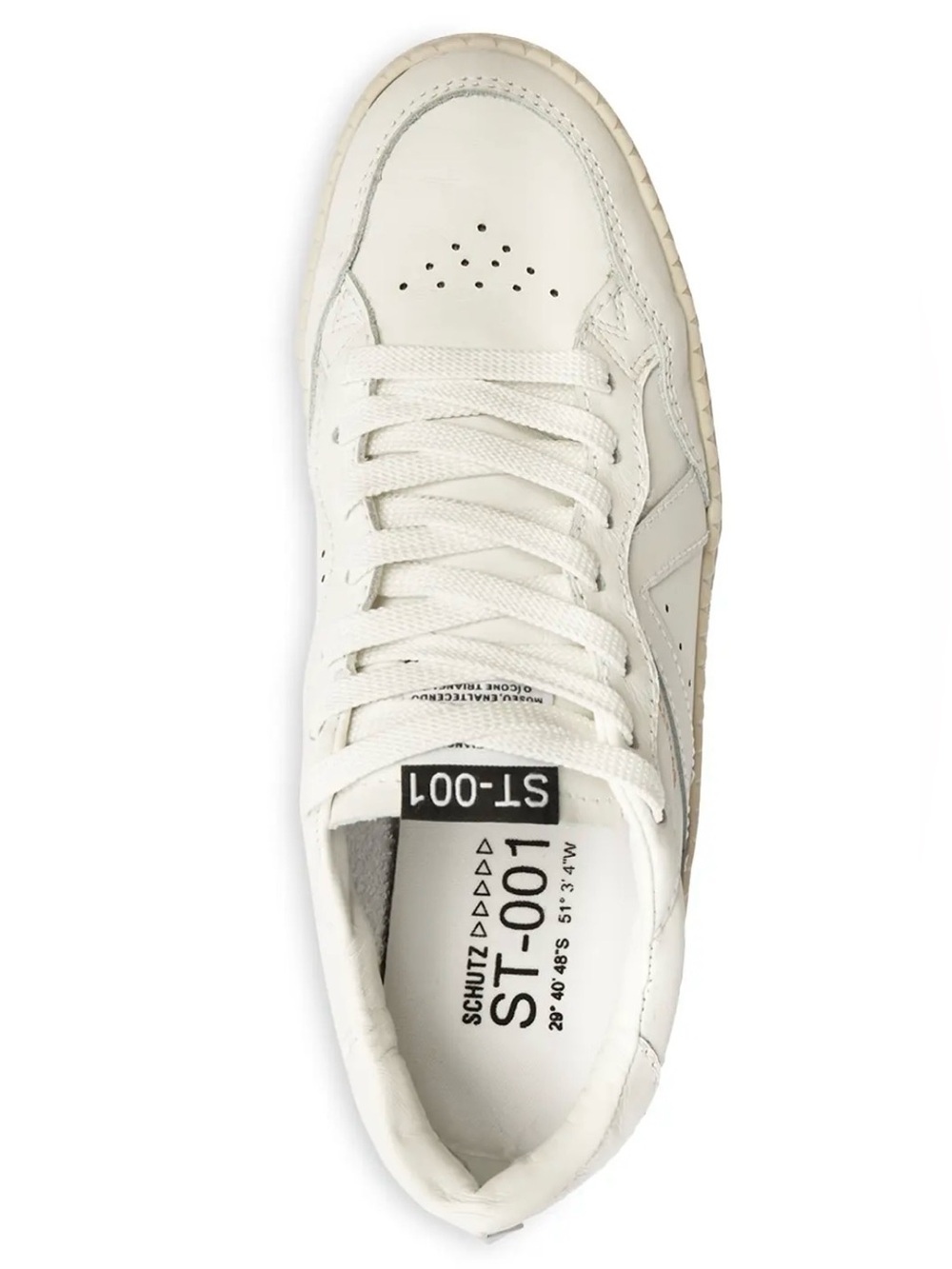 SCHUTZ ST-001 Women’s White Low-Top Leather Sneaker